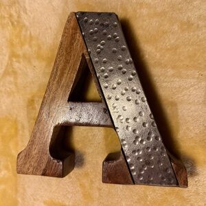 T.J.Maxx Rustic Brown and Silver Letter Hook